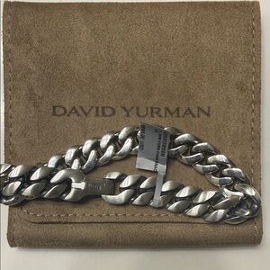 David Yurman Silver Curb Chain Bracelet